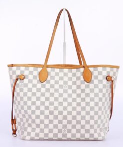 Louis Vuitton Neverfull MM Tote Bag in Damier Azur Canvas