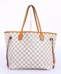Alternative view of Louis Vuitton Neverfull MM Tote Bag in Damier Azur Canvas