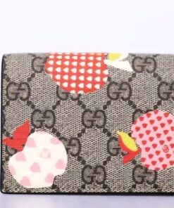 Gucci GG Supreme Les Pommes Compact Wallet