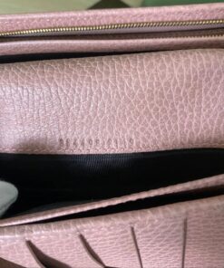 Alternative view of Gucci Swing Continental Wallet in pink pebbled leather with box