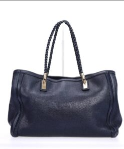Alternative view of Gucci Bella Bamboo Tassel Leather Tote Bag, Navy Blue