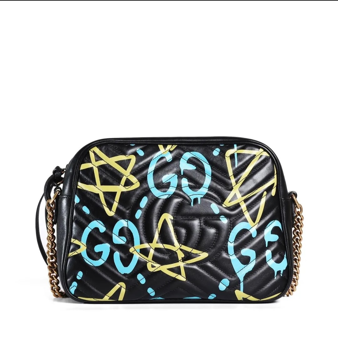 Gucci GG Marmont Medium Ghost Matelasse Bag - Image 2