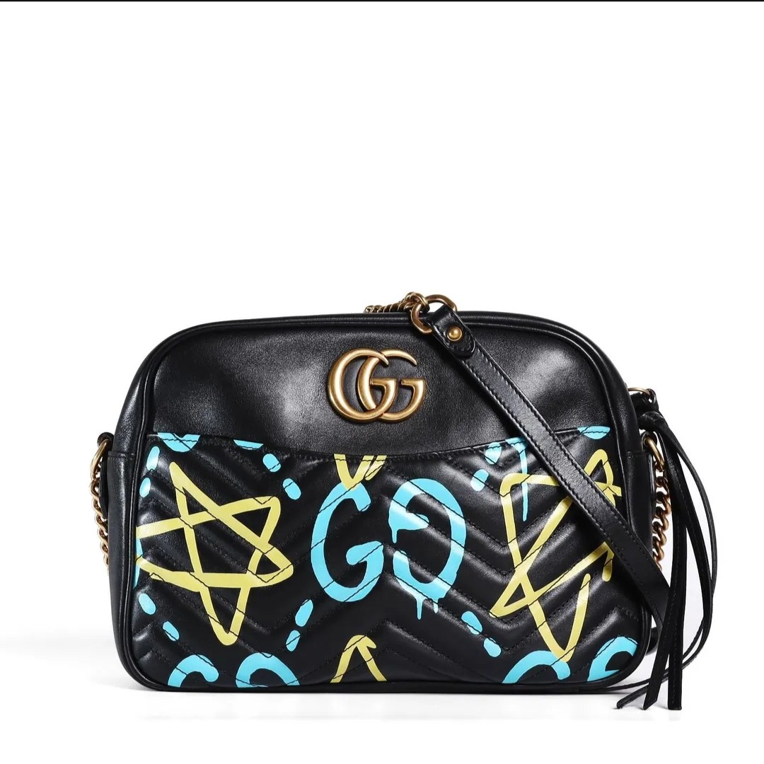 Gucci GG Marmont Medium Ghost Matelasse Bag