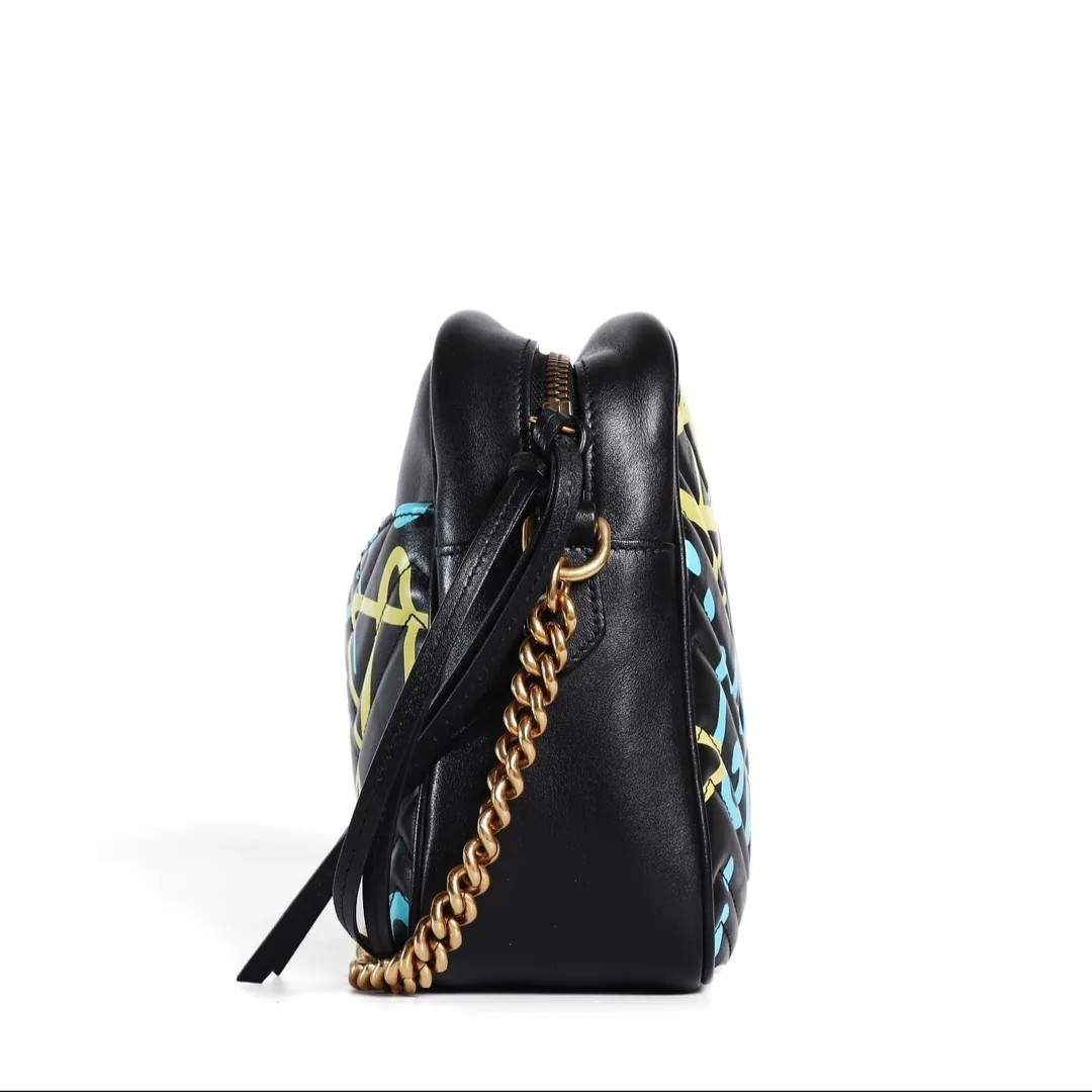 Gucci GG Marmont Medium Ghost Matelasse Bag - Image 3