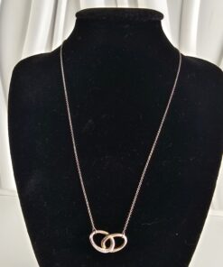 Tiffany & Co. Elsa Peretti Double Loop Necklace in 925 Sterling Silver