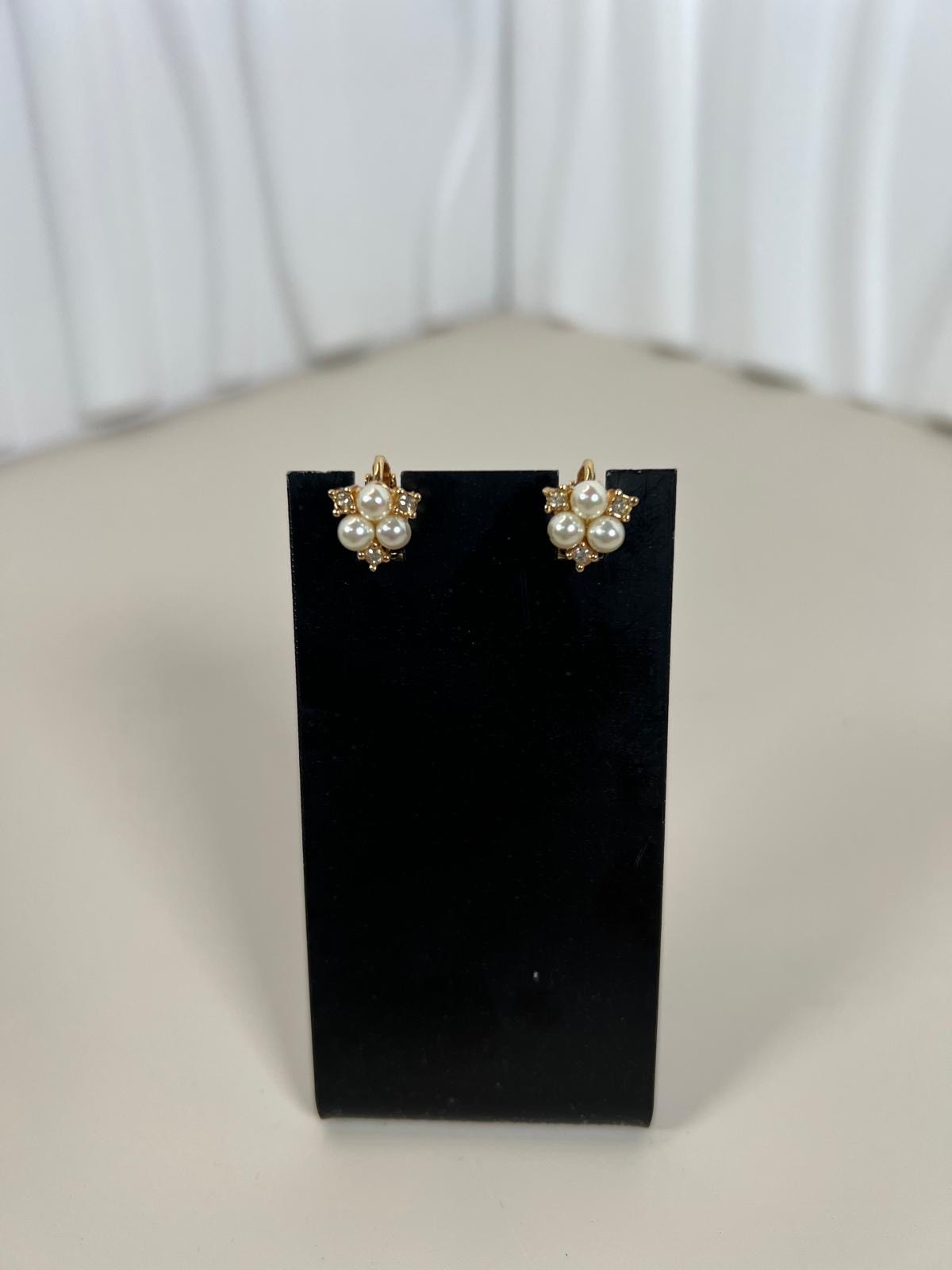 Christian Dior 18k Gold Plated Clip On Earrings