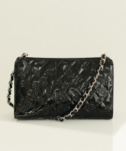 Chanel Lucky Symbols Pochette in Black Patent Leather