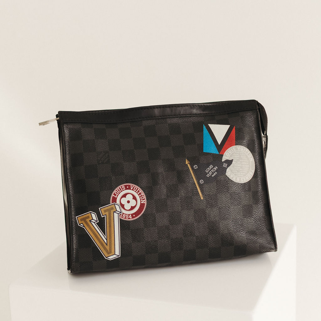 Louis Vuitton Pochette Voyage Limited Edition Damier Graphite League MM - Image 2