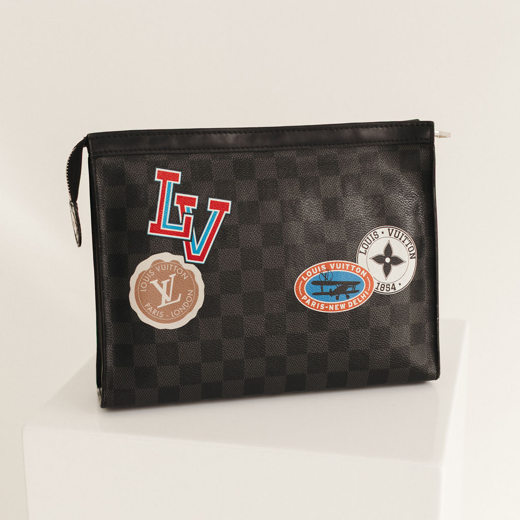 Louis Vuitton Pochette Voyage Limited Edition Damier Graphite League MM - Image 4
