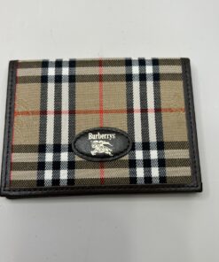 Burberry Haymarket Slim Identification/Card Holder