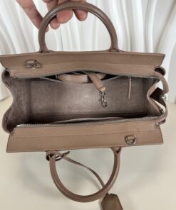 Alternative view of Saint Laurent Paris Grey Grained Leather Cabas Rive Gauche Small/Medium Tote Bag w/ Strap