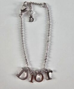 Christian Dior logo charm bracelet