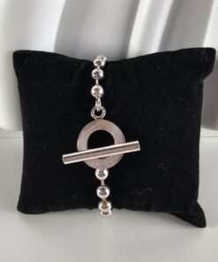 Gucci Sterling Silver Boule Ball Chain Toggle Bracelet