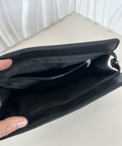 Burberry Black Pouch with Leather Trim - Image 4