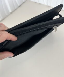 Burberry Black Pouch with Leather Trim - Image 5