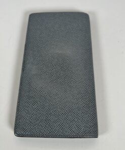 Louis Vuitton Taiga Leather Long Bifold Wallet in Grey