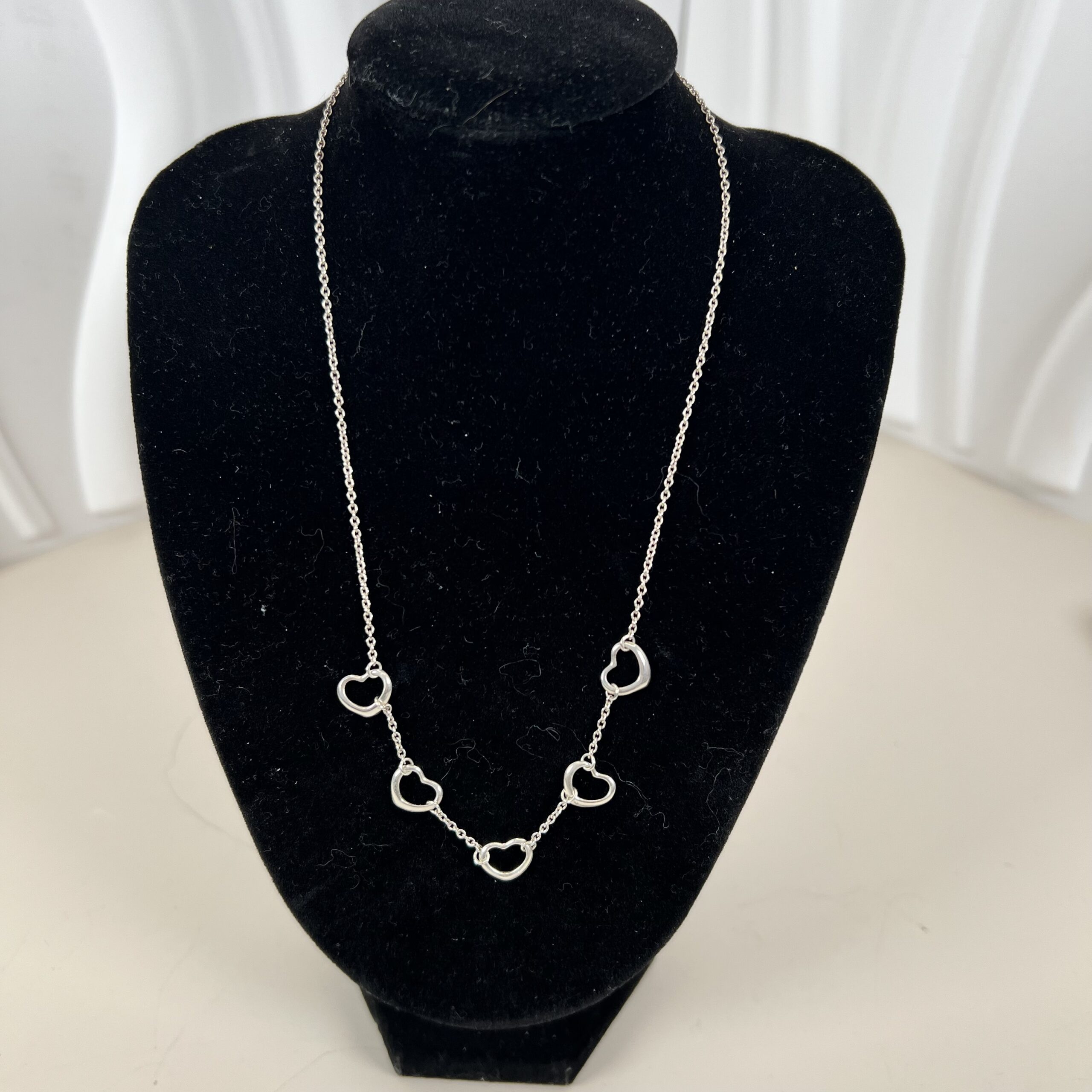 Tiffany & Co. Elsa Peretti Five Open Heart Necklace - Image 2