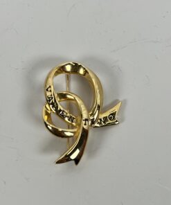 Valentino Garavani Gold-Tone VLogo Knot Brooch Pin
