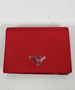 Prada Red Saffiano leather Bifold Wallet