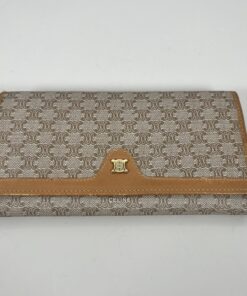 Céline Vintage Macadam Monogram Canvas Long Wallet