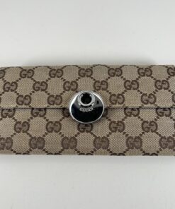 Gucci Brown GG Canvas "Eclipse" Continental Long Wallet
