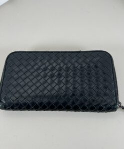 Alternative view of Bottega Veneta Black Intrecciato Leather Zip-Around Wallet