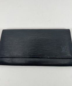 Louis Vuitton Black Epi Leather Porte Tresor International Long Wallet