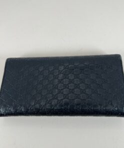 Alternative view of Gucci Black Guccissima Leather Bow Flap Continental Wallet
