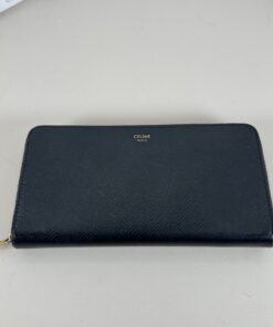 Celine Large Zipped Wallet in Grained Calfskin