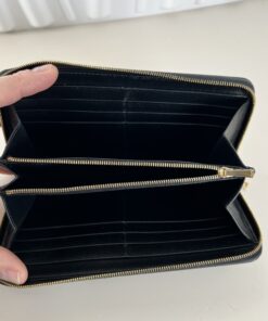 Alternative view of Celine Large Zipped Wallet in Grained Calfskin