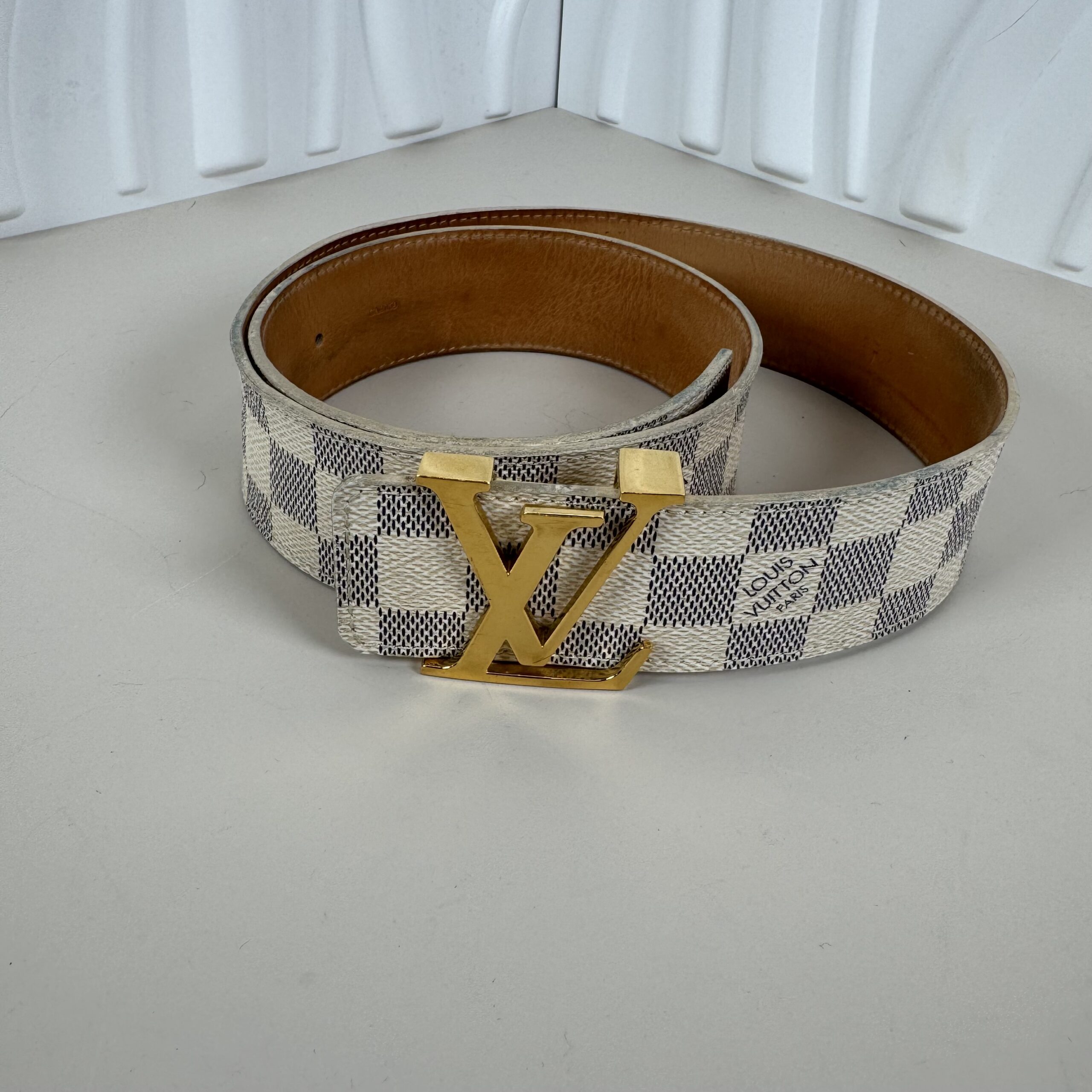 Louis Vuitton LV Initiales 40mm Damier Azur Belt, Size 85/34