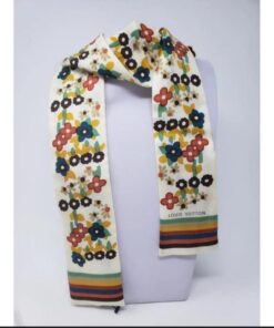 Alternative view of Louis Vuitton Multicolor Floral Silk Scarf/Bandeau