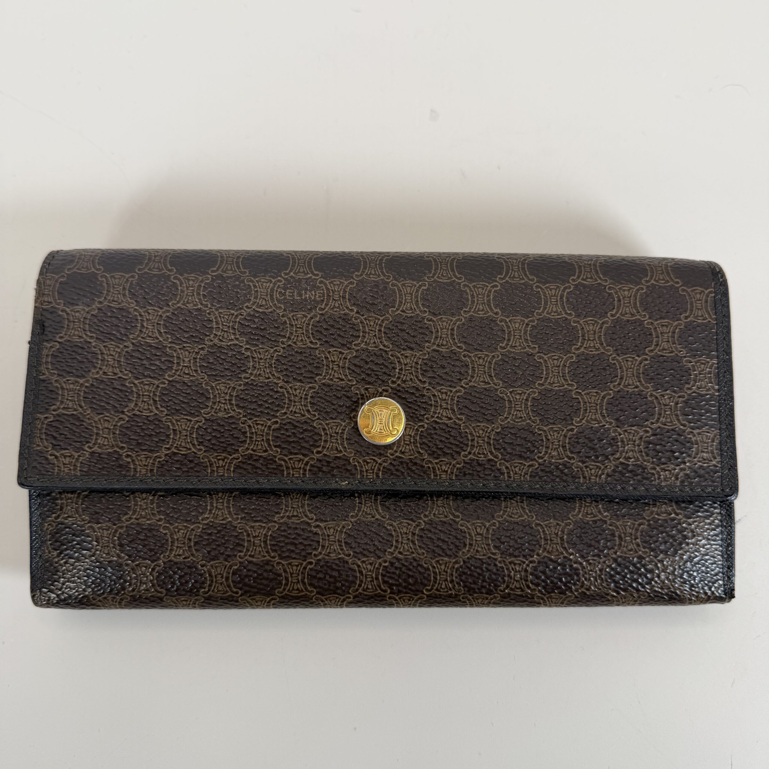 CELINE Vintage Macadam Bi-Fold Long Wallet