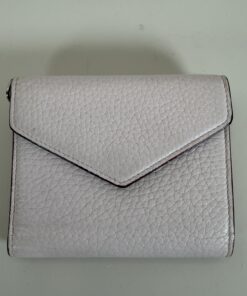 Christian Dior Compact Trifold Wallet in Grained Pink Leather