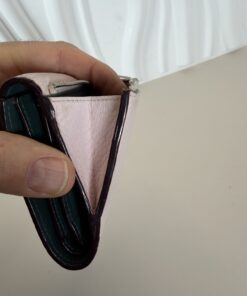 Christian Dior Compact Trifold Wallet in Grained Pink Leather - Image 4