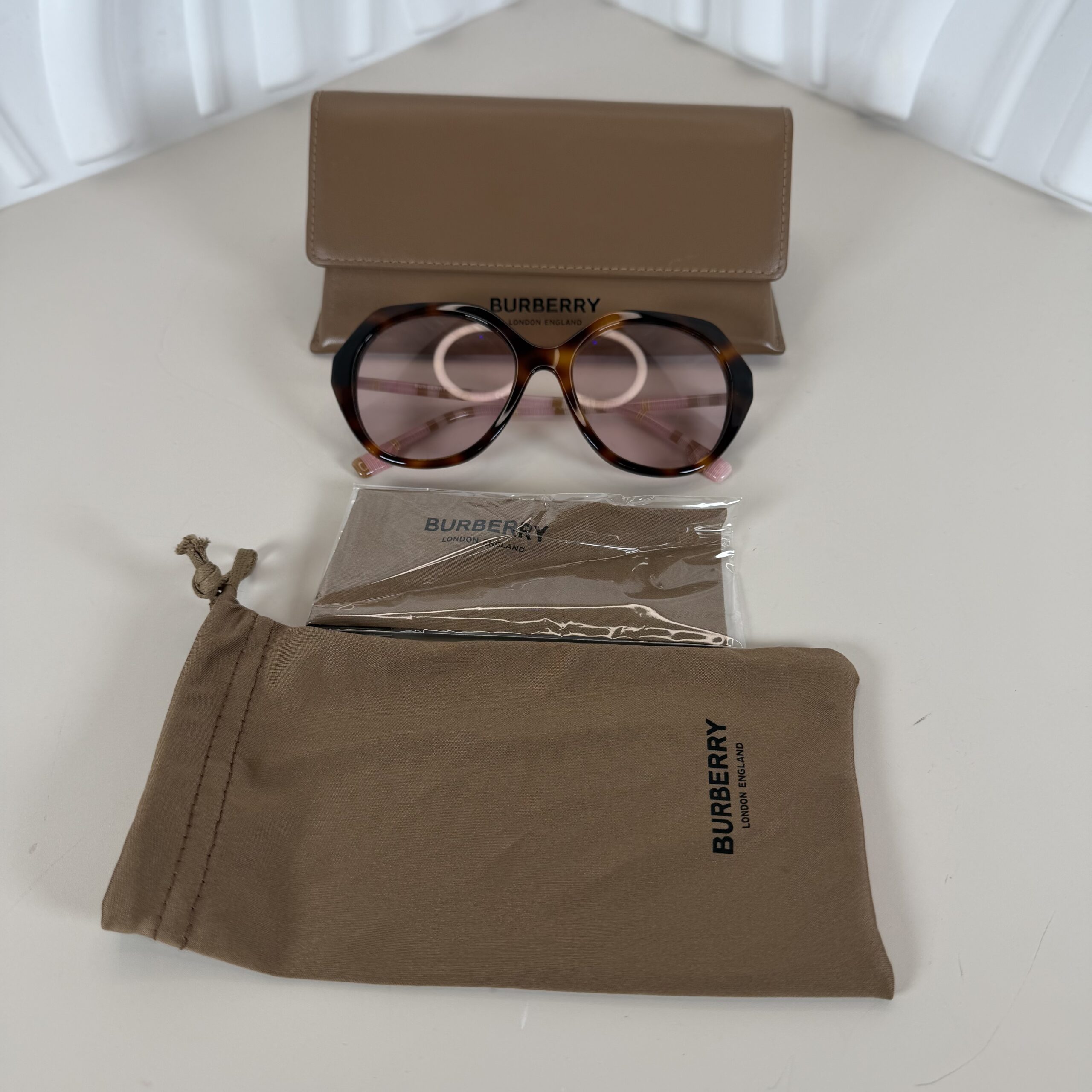 Burberry Vanessa BE4375 Hexagonal Sunglasses - Brown Tortoiseshell