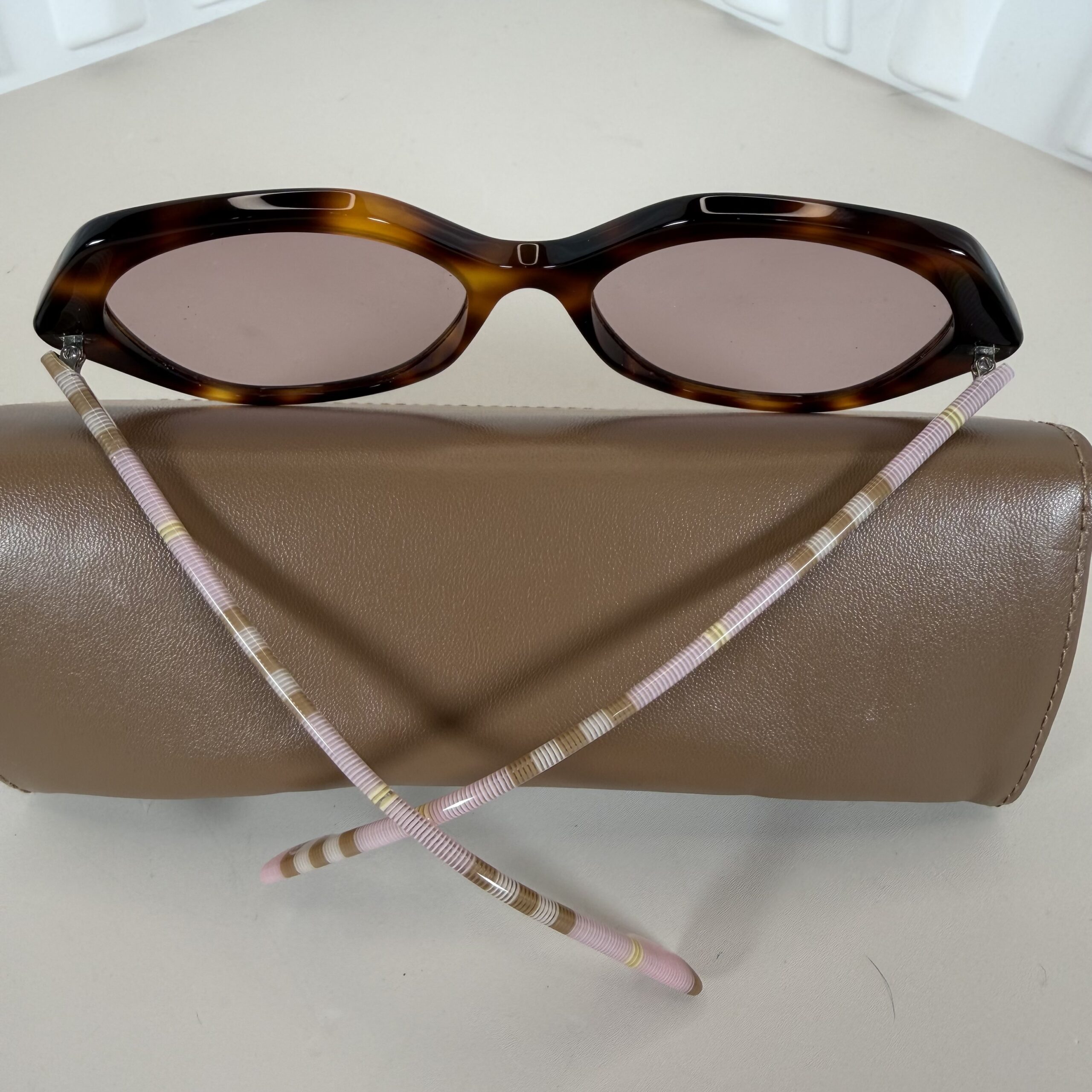 Burberry Vanessa BE4375 Hexagonal Sunglasses - Brown Tortoiseshell - Image 3