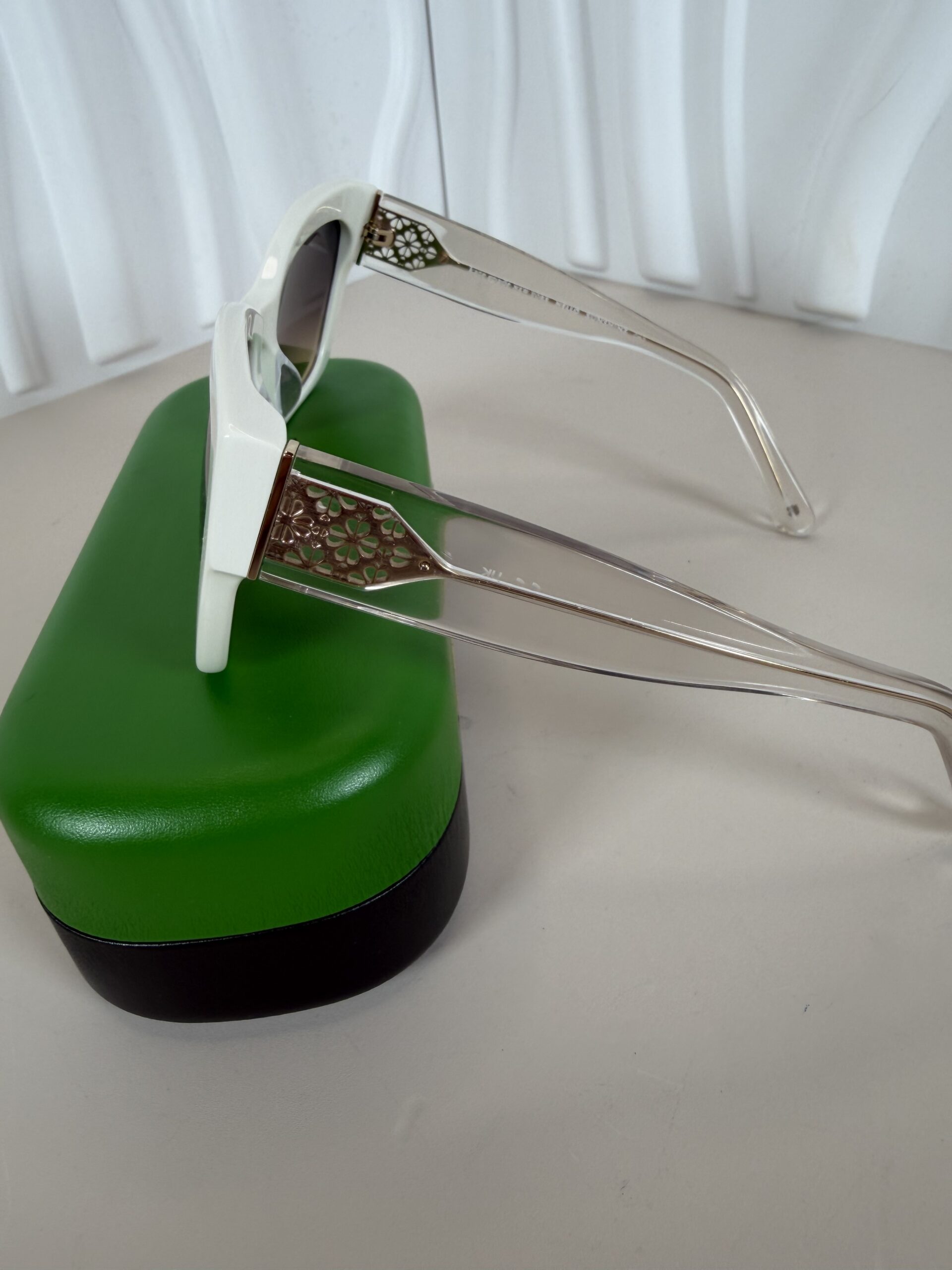 Kate Spade VALERIA/S 0VK6 GA White Cat-Eye Sunglasses w/ Case - Image 3