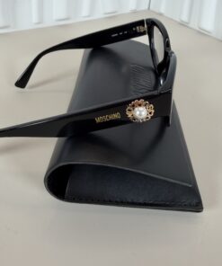 Alternative view of Moschino MOS623 Black Acetate Cat-Eye Eyeglasses w/ Case & Cloth