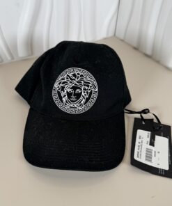 Versace Medusa Head Black Cotton Baseball Cap size 58