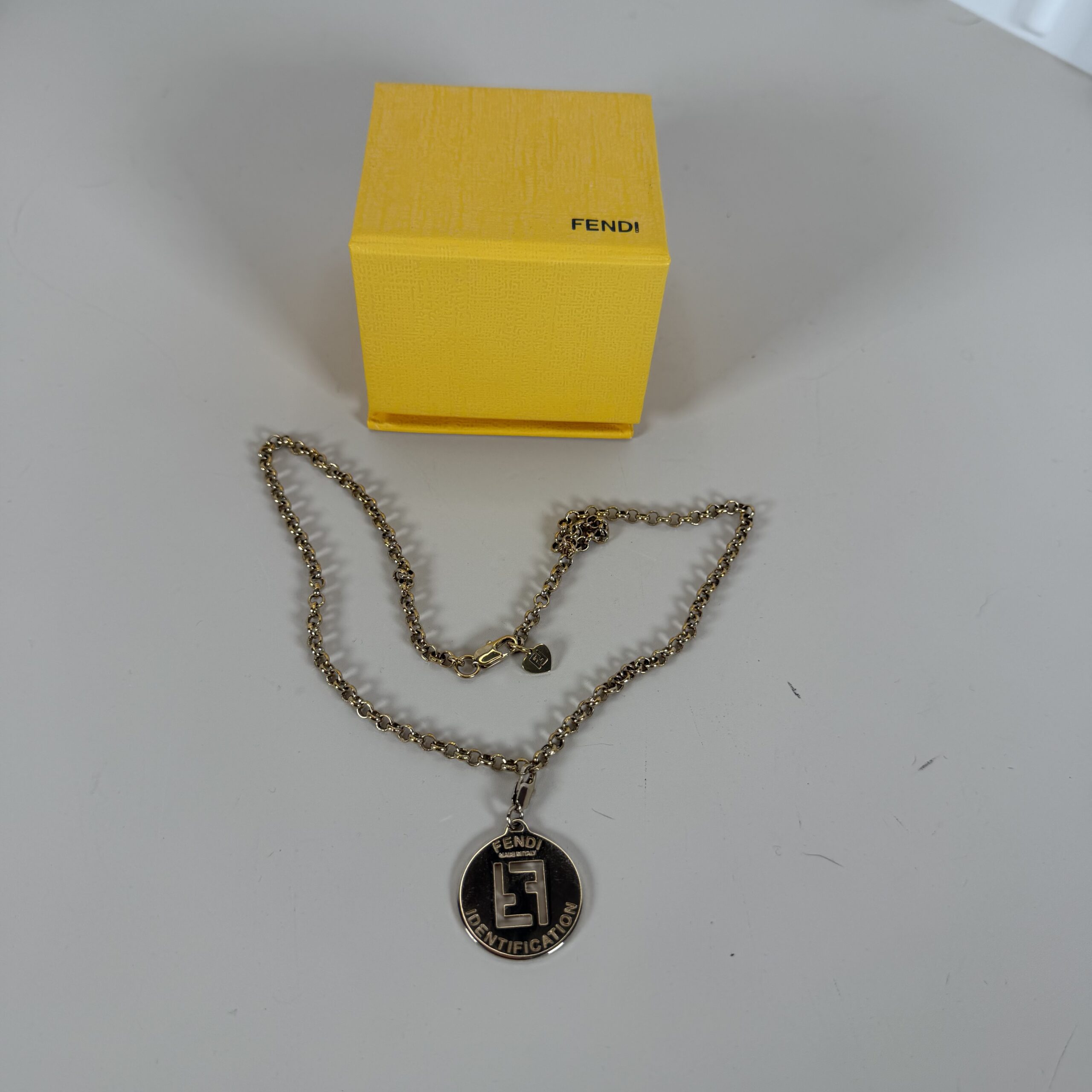 Fendi Necklace with Identification Pendant