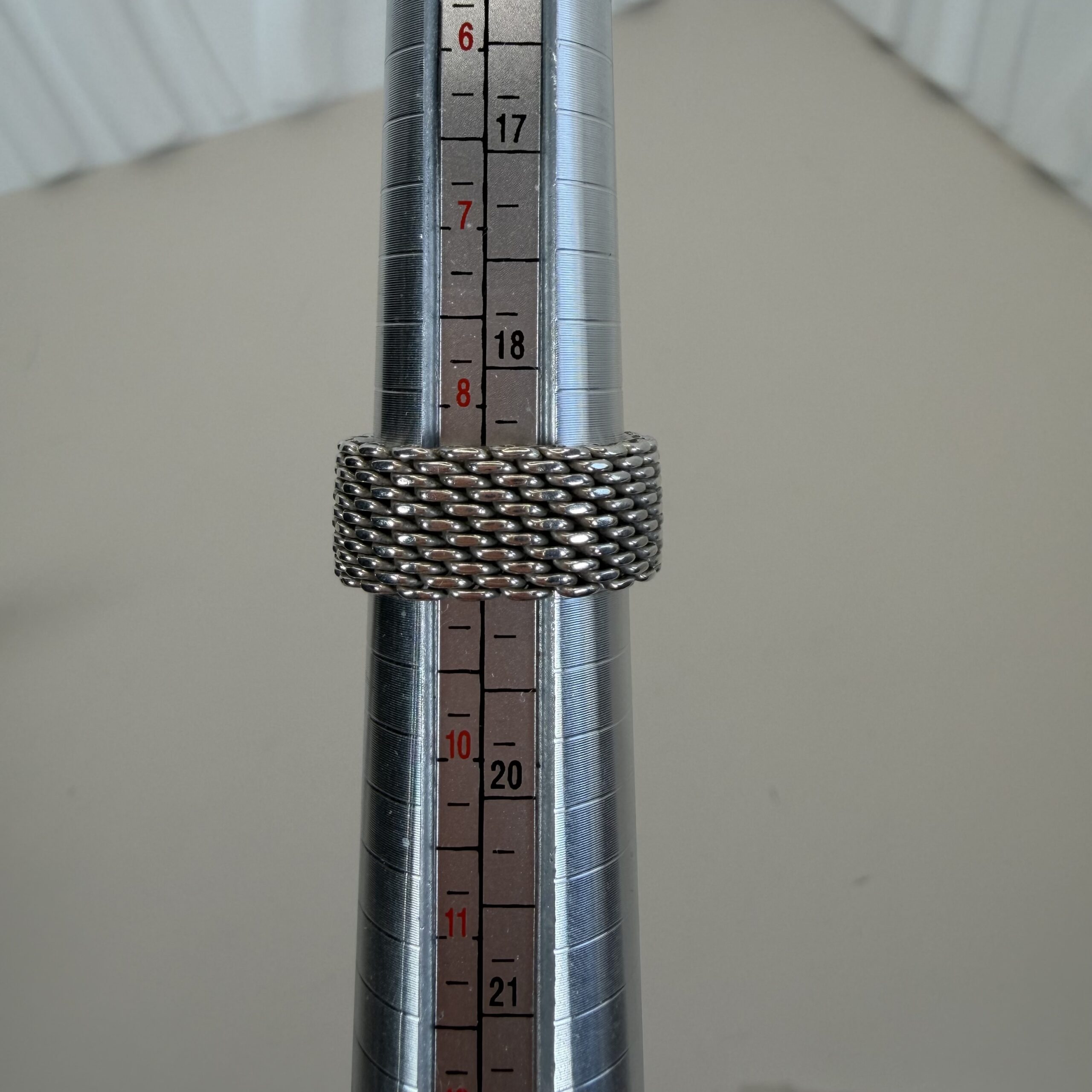 Tiffany & Co. Somerset Mesh Sterling Silver Band Ring size 8.5-9 - Image 3