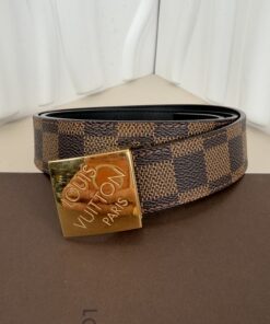 Louis Vuitton Damier Ebene Belt with Gold Buckle size 85/34
