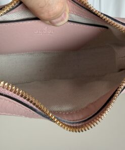 Alternative view of Gucci mini GG Matelassé shoulder bag in a light pink hue