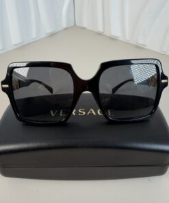 Versace VE4441 GB1/87 Black Oversized Square Sunglasses (Like New)