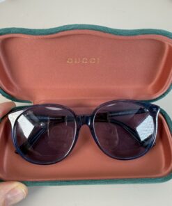Alternative view of Gucci Blue Transparent Round Sunglasses GG0261SA 003