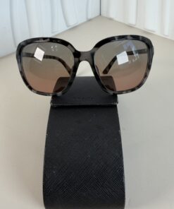 Prada Heritage Square Sunglasses PR 10VS - Grey Tortoiseshell w/ Brown Gradient Lenses