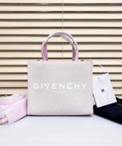 Givenchy Mini G-Tote Canvas Shopping Bag (Light Pink)