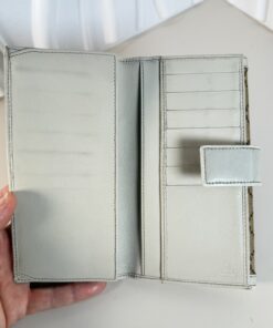 Gucci GG Canvas & White Leather Long Wallet with Interlocking G - Image 5