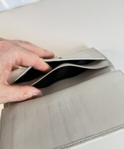 Gucci GG Canvas & White Leather Long Wallet with Interlocking G - Image 7